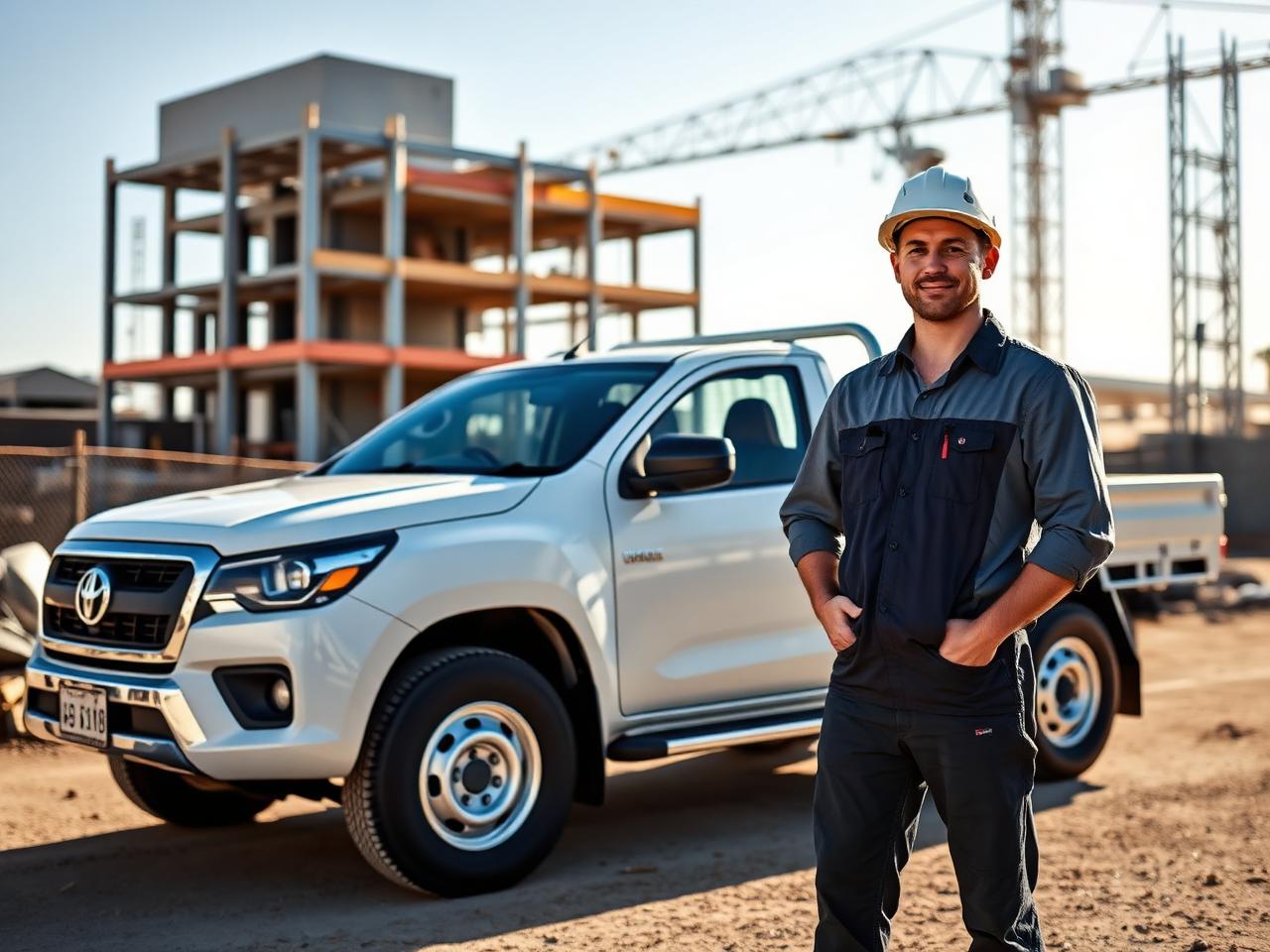 Australian business owner beside a newly financed work vehicle